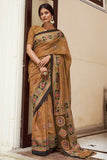 Light Brown Digital Print Saree