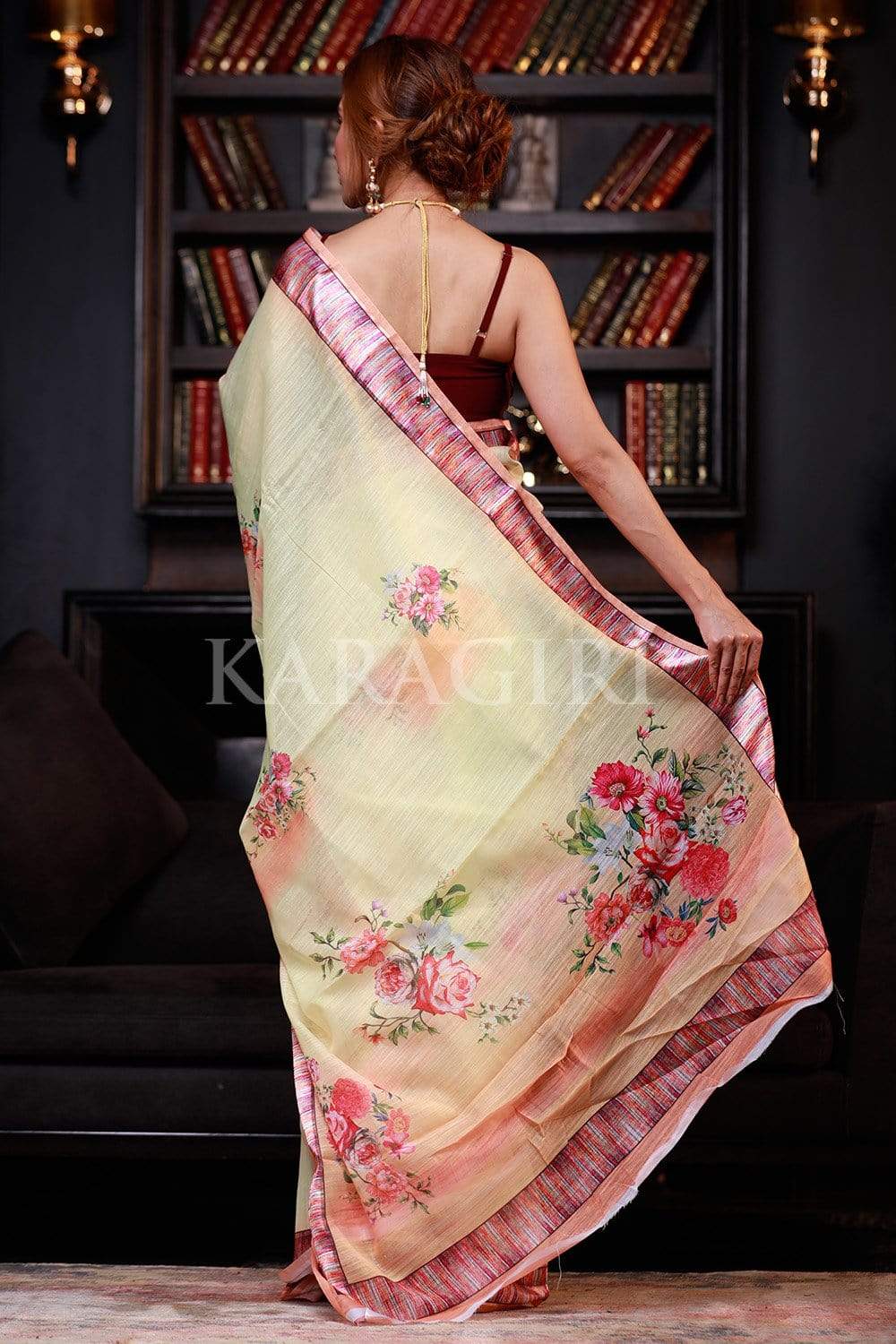 Buy VIRHAN Embellished, Digital Print, Printed Bollywood Georgette, Chiffon  Multicolor Sarees Online @ Best Price In India | Flipkart.com