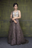 Lehenga Grey Embroidered Lehenga With Embroidered Blouse And Net Dupatta saree online