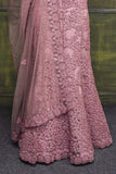 Lehenga Dusky Pink Hand Embroidered Lehenga With Embroidered Blouse And Net Dupatta saree online