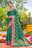 Emerald Green Banarasi Saree