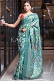 Tiffany Blue Digital Print Saree