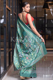 Tiffany Blue Digital Print Saree