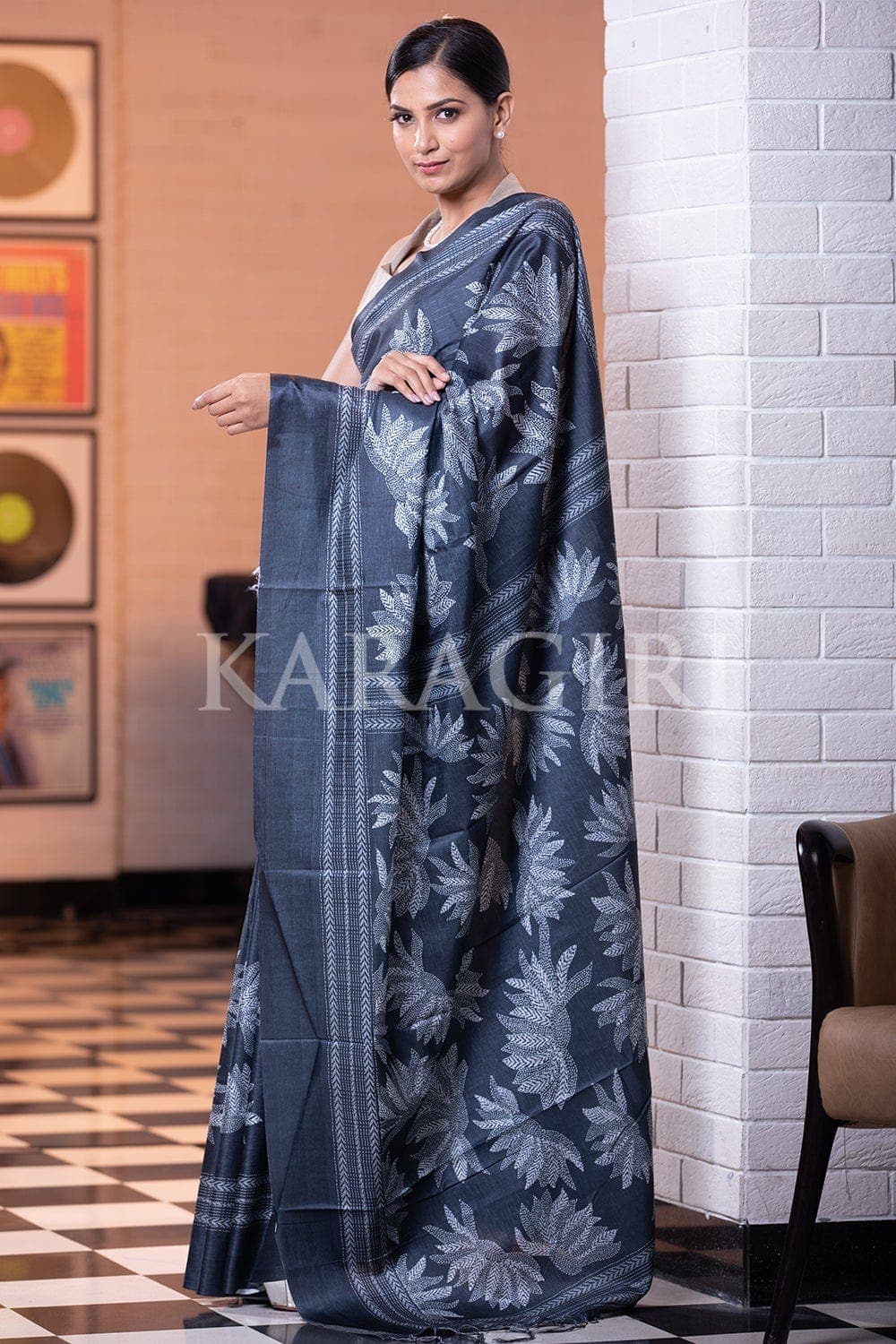 digital printed saree