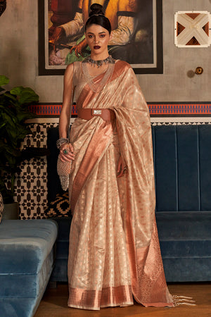 Dark Green Golden Pure Kanjivaram Silk Saree with Antique & Glossy Finish |  TST | The Silk Trend