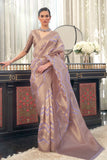 Lilac Purple Organza Saree