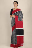  Buy gorgeous  black,red handwoven ikkat Saree online-karagiri