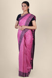 Buy Beautiful rose pink handwoven pure tissue kosa silk saree online-karagiri