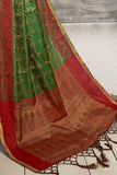Banarasi Saree Leaves Green Tanchoi Banarasi Saree saree online