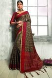 Beautiful Black Tanchoi Banarasi Saree