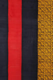 Gold Yellow Printed Raw Cotton Silk Handloom Saree