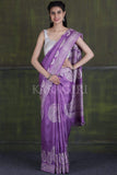 Iris Purple Cotton Silk Handloom Saree
