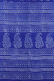 Sapphire Blue Cotton Silk Handloom Saree