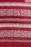 Crimson Red Printed Cotton Silk Saree