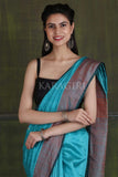 Baby Blue Cotton Silk Motaka Jamdani Saree