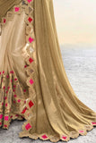 Beautiful Sand Gold Designer Saree