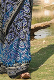 Cotton Saree Black And Blue Printed Cotton Saree saree online