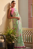 Satin Silk Saree Beautiful Tea Green Satin Silk Saree saree online