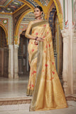 Banarasi Saree Golden Beige Woven Banarasi Brocade Saree saree online
