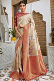 Banarasi Saree Beige Zari Woven Banarasi Saree saree online