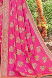 Banarasi Saree Magenta Printed Banarasi Saree saree online