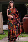 Multicolour Kalamkari Cotton Saree