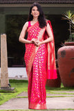 Azalea Pink Banarasi Saree