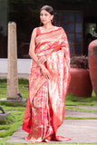 Punch Pink Paithani Silk Saree