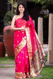 Crimson Red Banarasi Saree