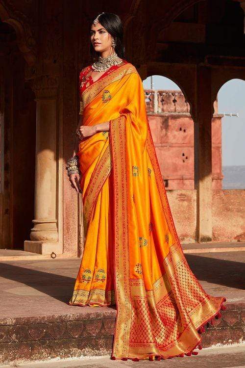 banarasi saree look for wedding 