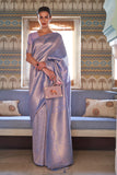 Cloud Grey Kanjivaram Saree