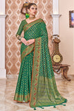 Forest Green Patola Silk Saree