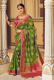 Shamarock Green South silk Saree