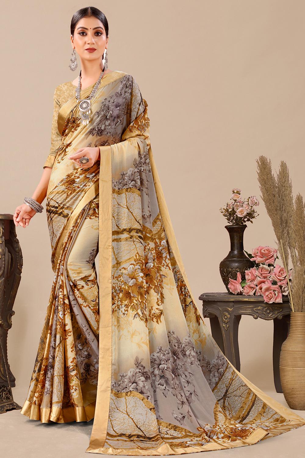 Multicolor Georgette Saree