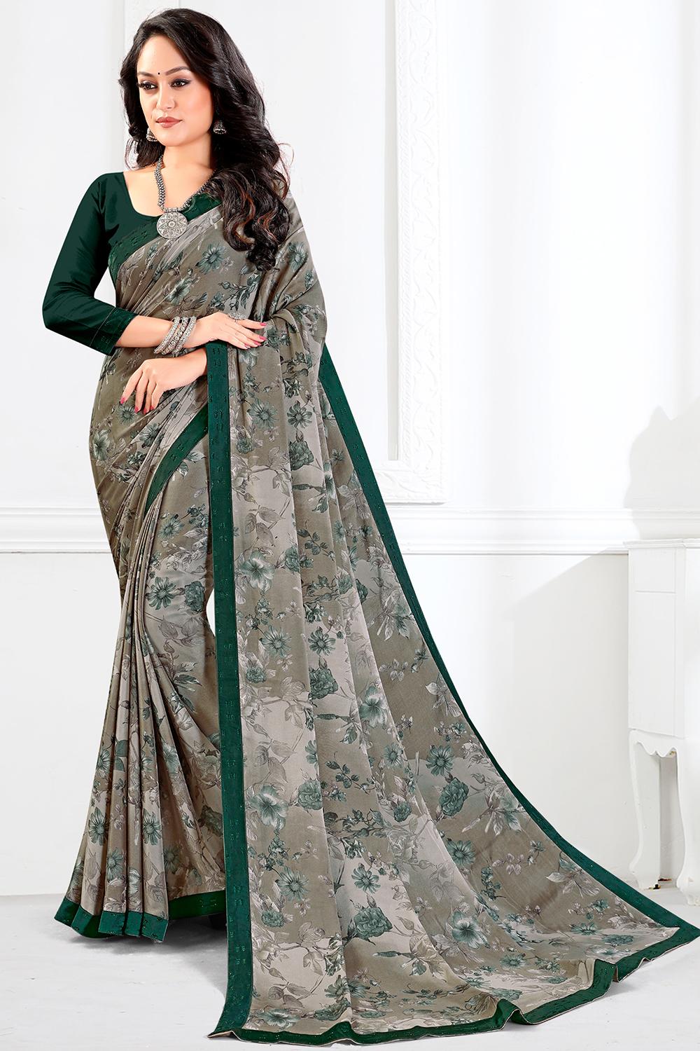 Multicolor Georgette Saree