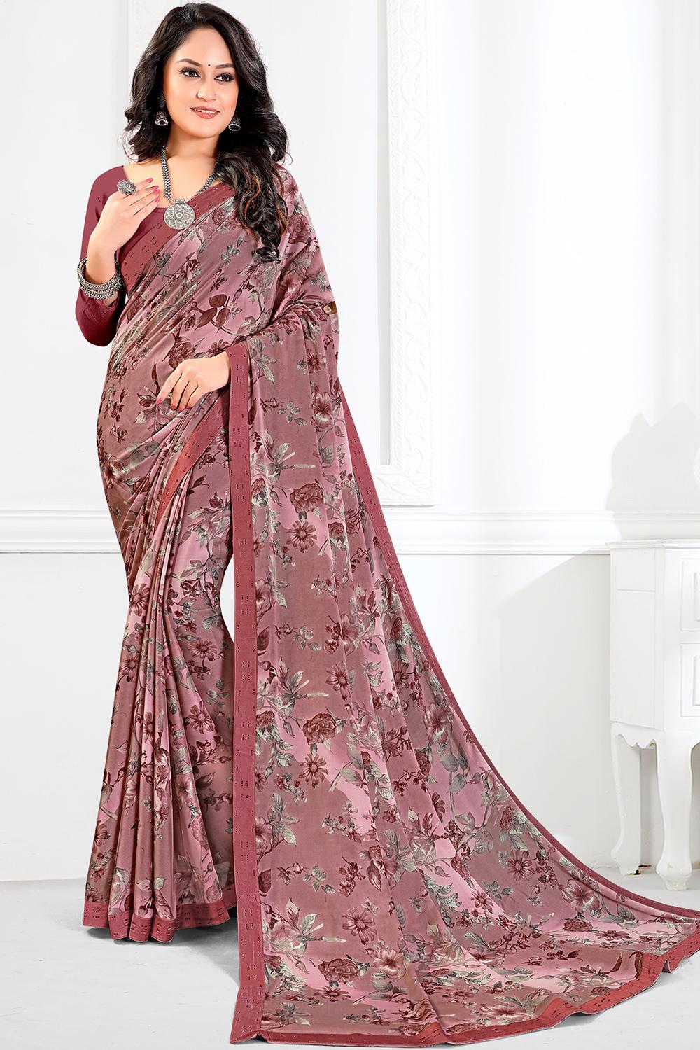 Multicolor Georgette Saree