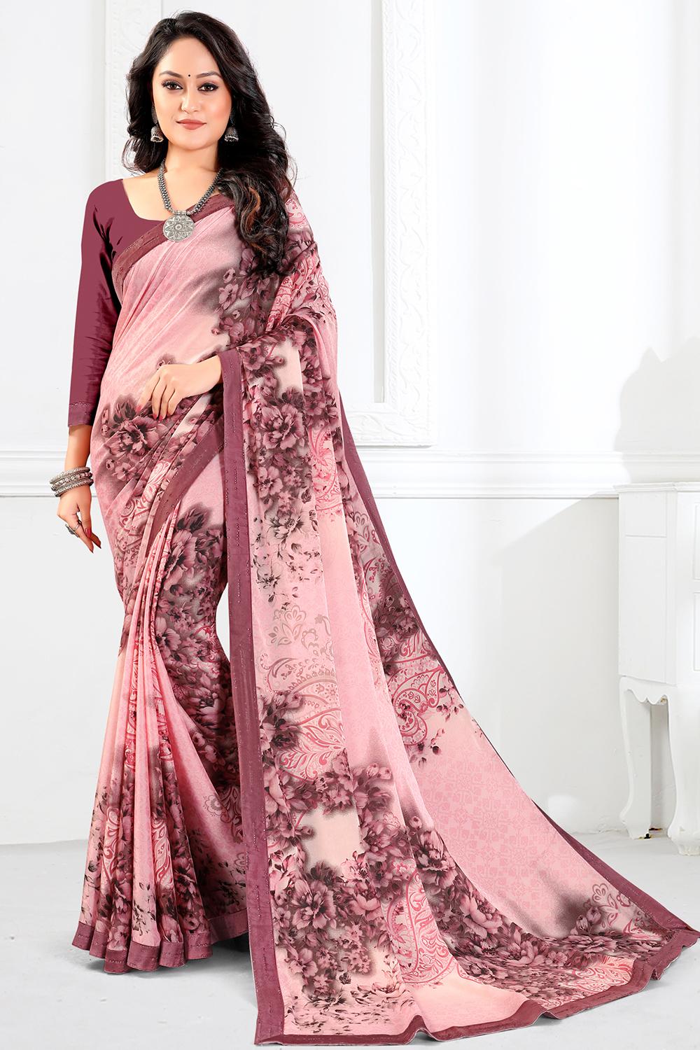 Multicolor Georgette Saree