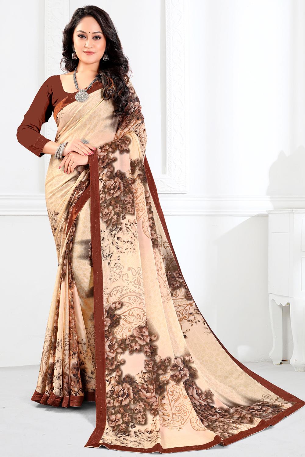 Multicolor Georgette Saree