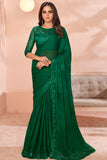 green chiffon saree