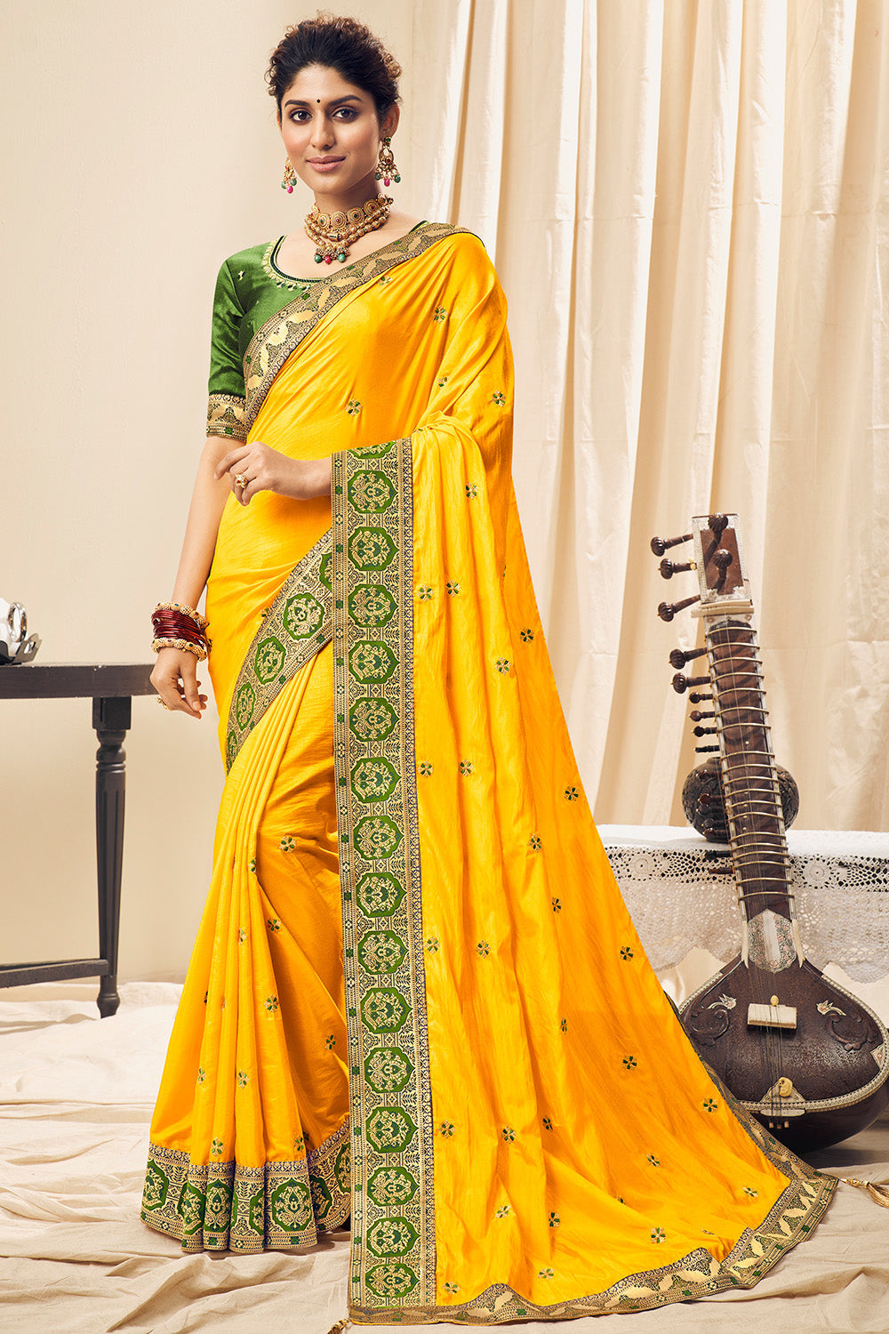 15 Gorgeous Kanjivaram Saree Designs to Kick Start the Wedding Division