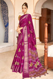 purple cotton saree