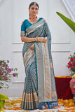 Admiral Blue Kanjivaram Saree