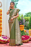 Pickle Green Kanjivaram Saree