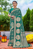 Ocean Blue Kanjivaram Saree