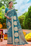 Cerulean Blue Kanjivaram Saree