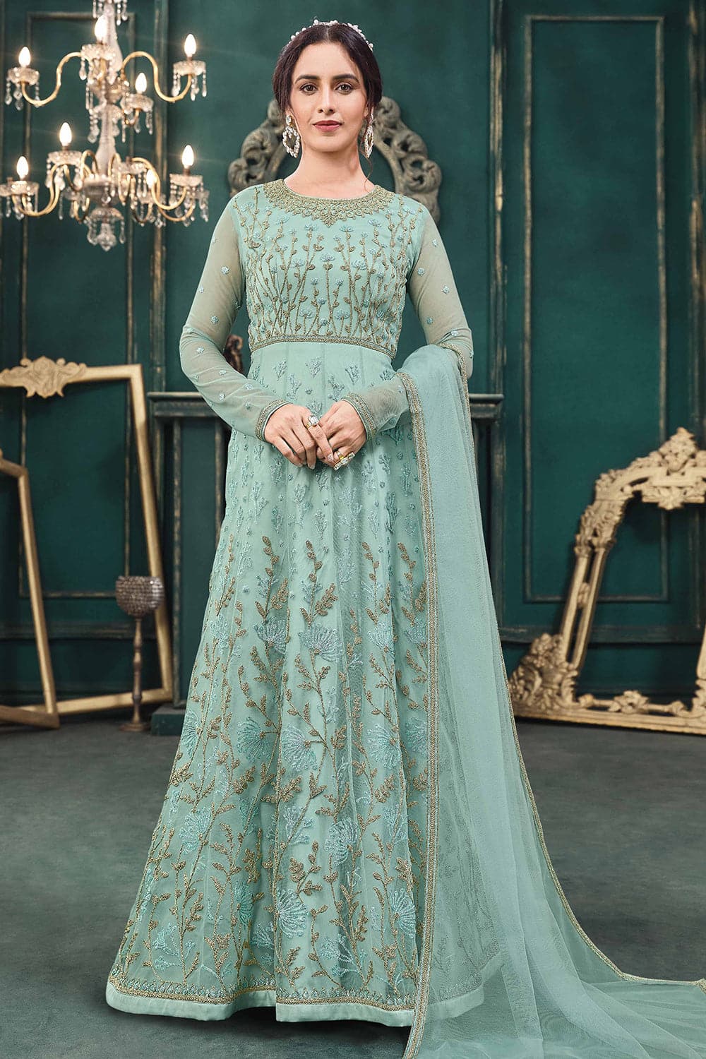 Traditional Anarkali designs by Blush by Mounika | Fashionworldhub