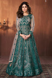 green anarkali suit