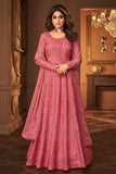 pink anarkali