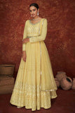 yellow anarkali suit