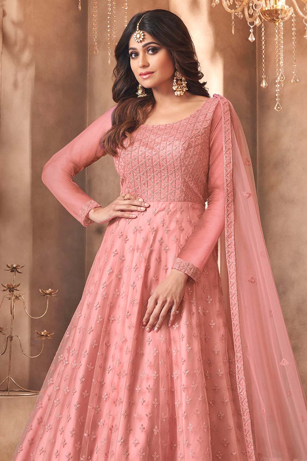 Anarkali Dress With Saree | 3d-mon.com